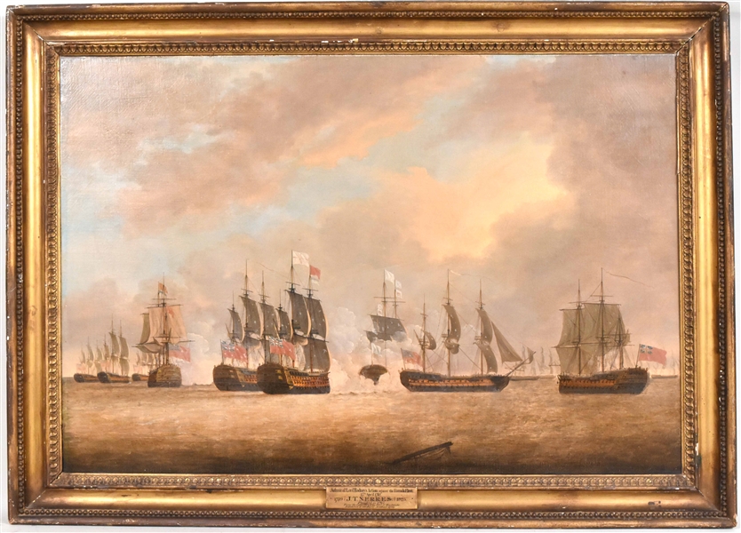 Oil on Canvas, Battle of the Saintes, J.T.  Serres