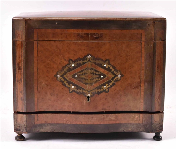 Brass and Marquetry Inlaid Tantalus