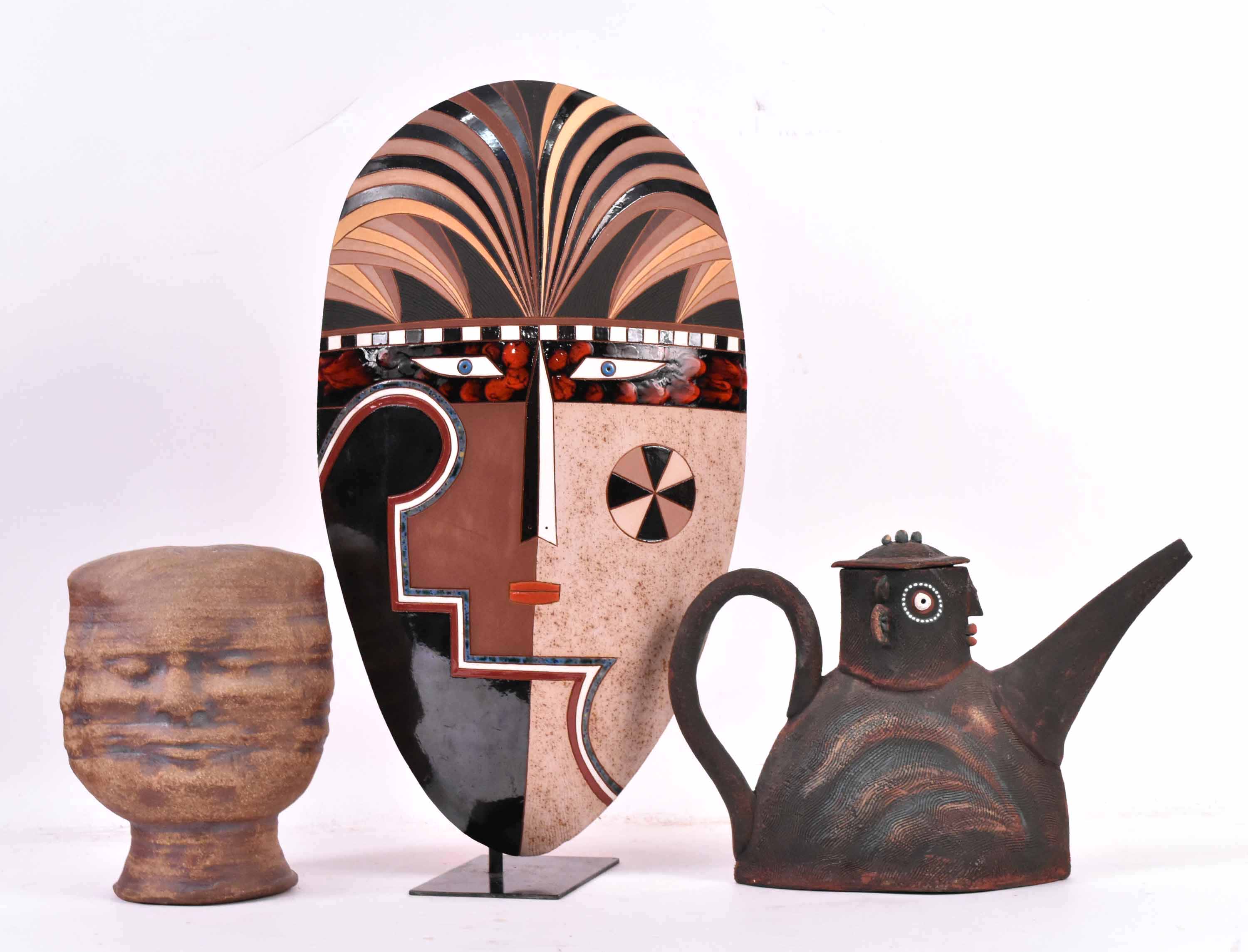 Lot Detail - Three Pottery Articles Louis Mendez
