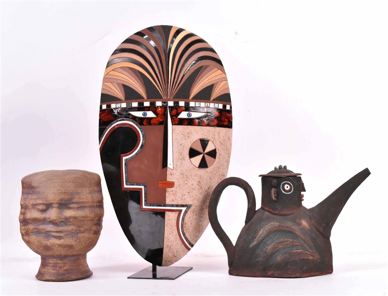 Three Pottery Articles Louis Mendez