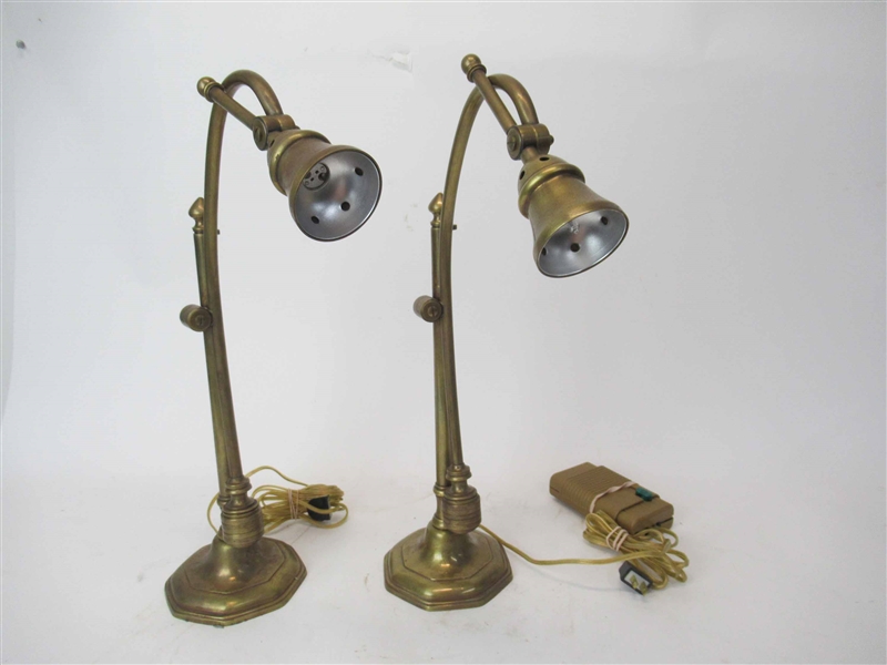 Pair of Dutruc Rosset Bronze Finish Table Lamps