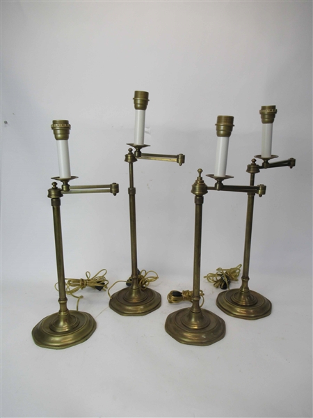 Four Dutruc Rosset Bronze Finish Table Lamps