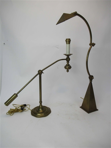 Two Dutruc Rosset Bronze Finish Table Lamps