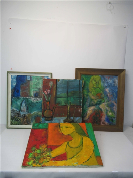 Group of Assorted Modern Oil Paintings