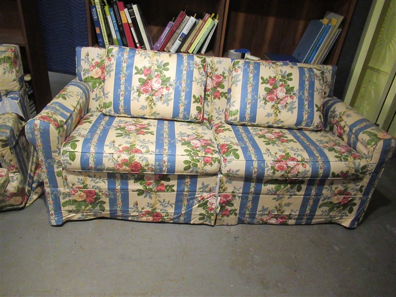 Floral Upholstered Sleeper Sofa