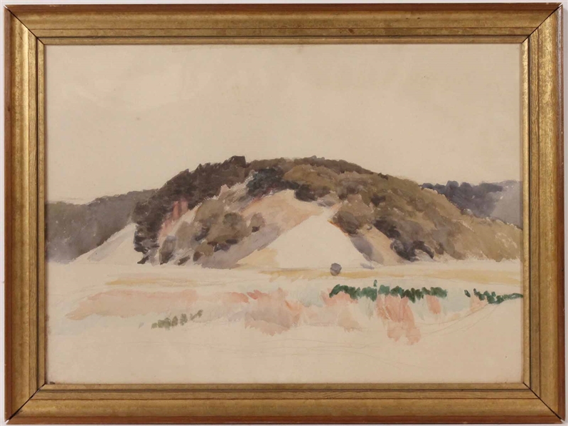 Watercolor on Paper, Cape Cod Dunes, Hopper