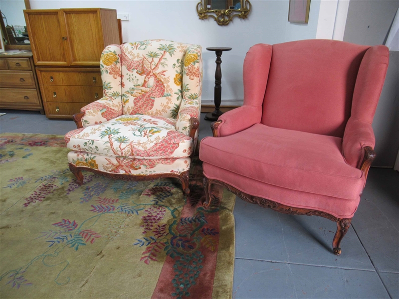 Near Pair French Country Easy Chairs