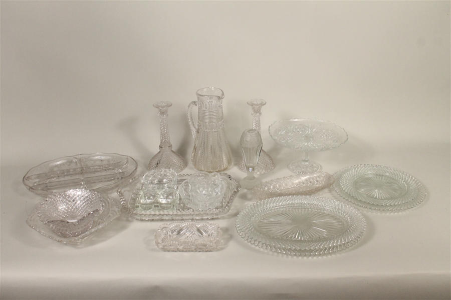 Group of Assorted Cut Glass Table Articles