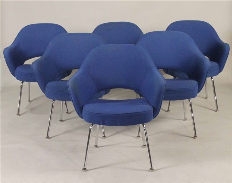 Six Saarinen Executive Arm Chairs