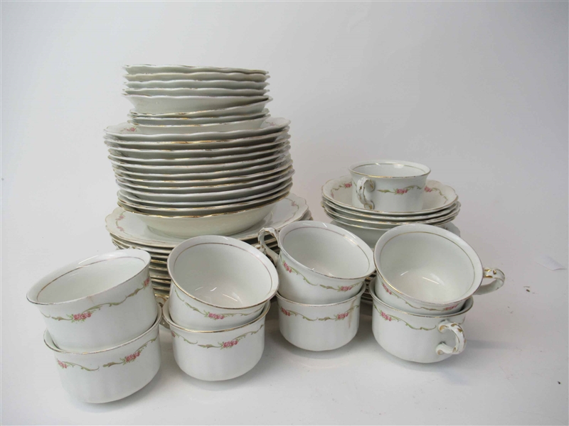 Partial Set Sterling Floral Decorated Dinnerware