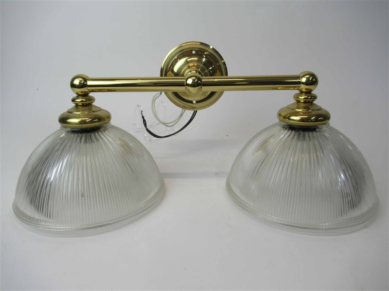 Set of 6 Two Light Brass Wall Sconces