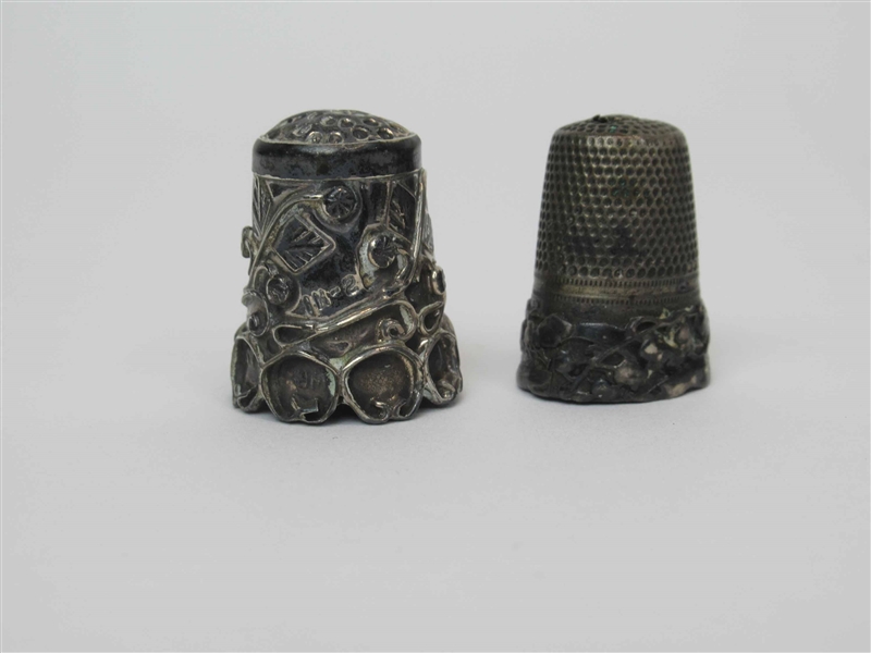 Two Silver Thimbles