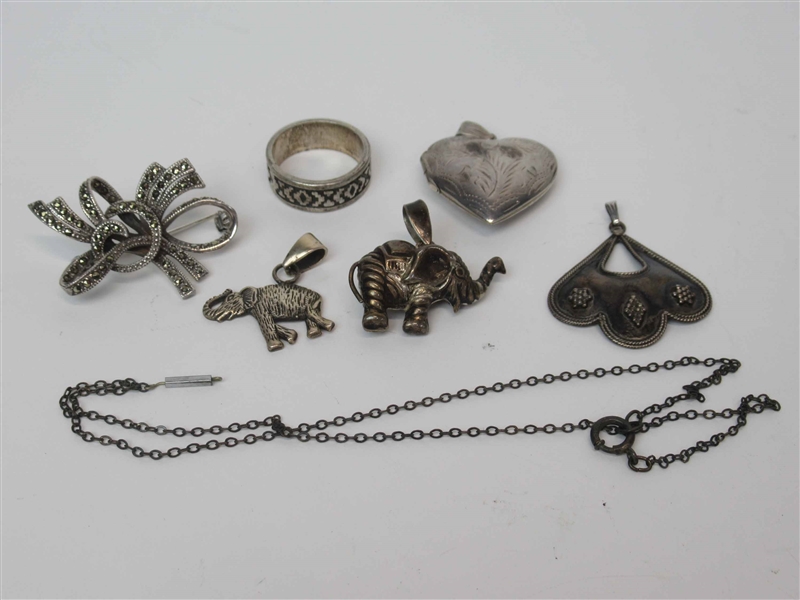 Group of Silvered Jewelry