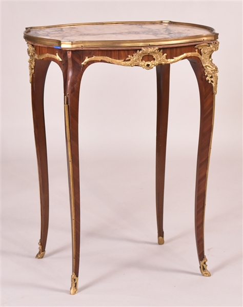 Louis XVI-Style Gilt-Bronze Marble Top Table