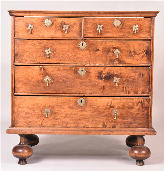 William and Mary Birchwood Chest of Drawers