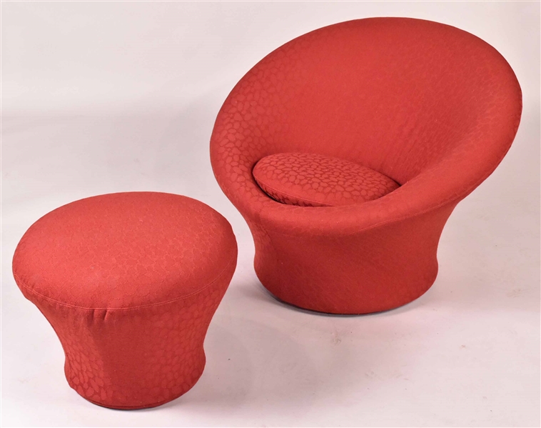 Pierre Paulin Mushroom Swivel Chair & Ottoman