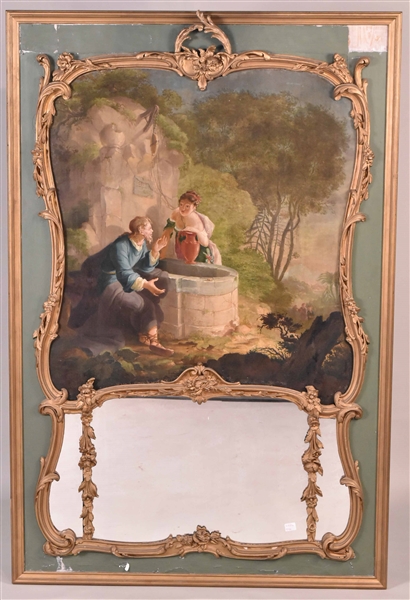 Louis XV Painted and Parcel-Gilt Trumeau