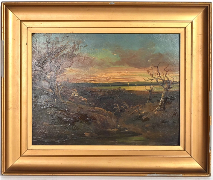 Oil on Board Landscape George Turner