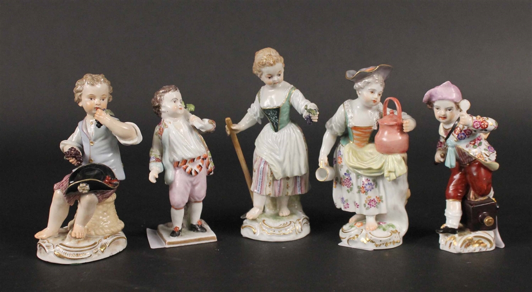 Three Meissen Porcelain Figures
