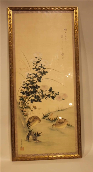 Chinese Print of Birds and Chrysanthemum 