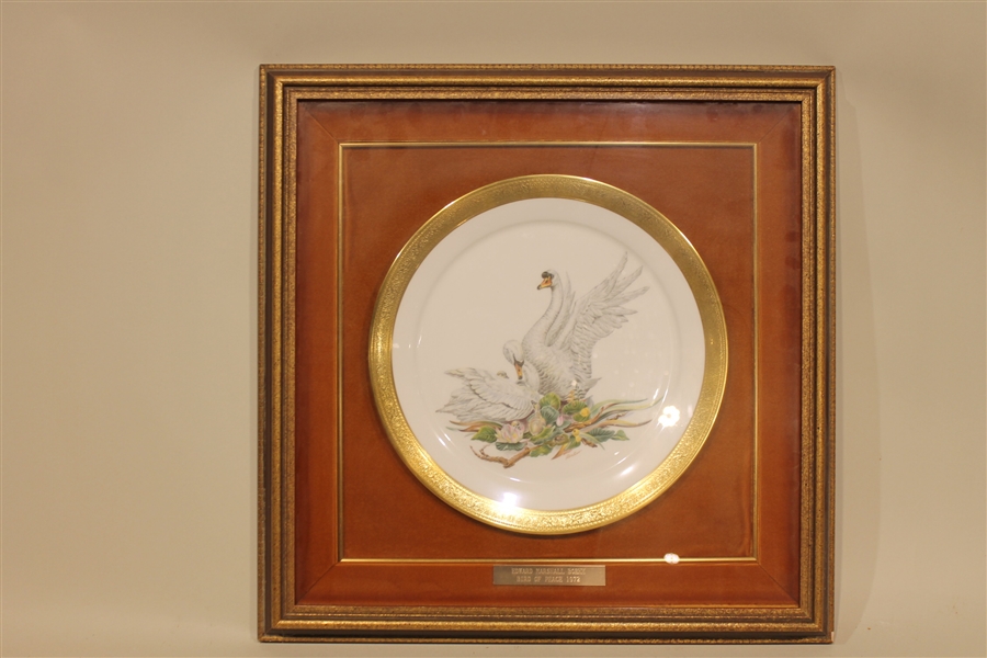 Framed Boehm "Bird of Peace" Plate