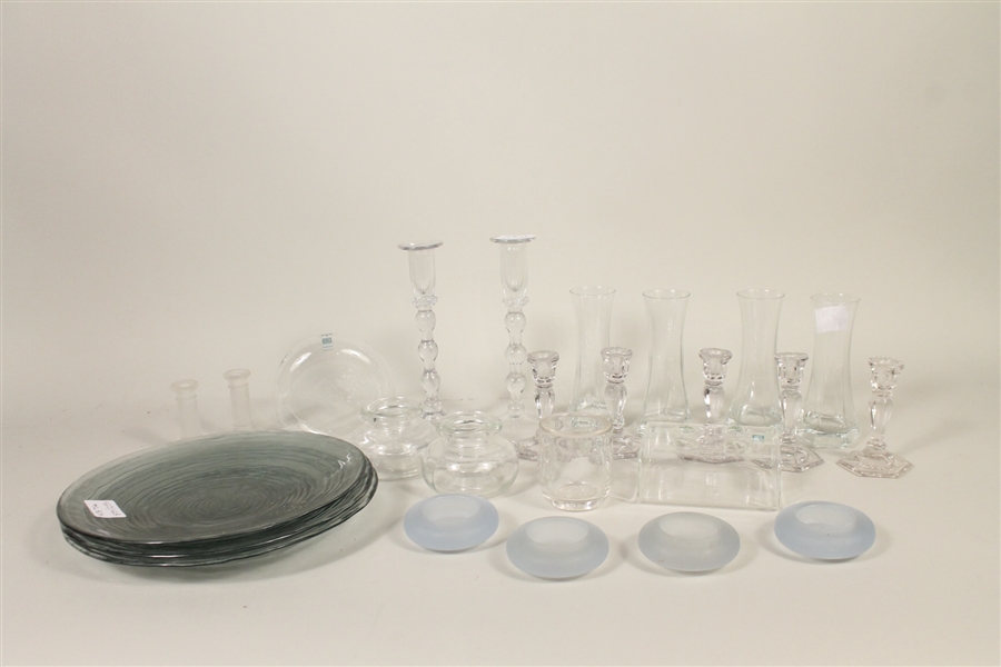 Group of Glass Table Articles