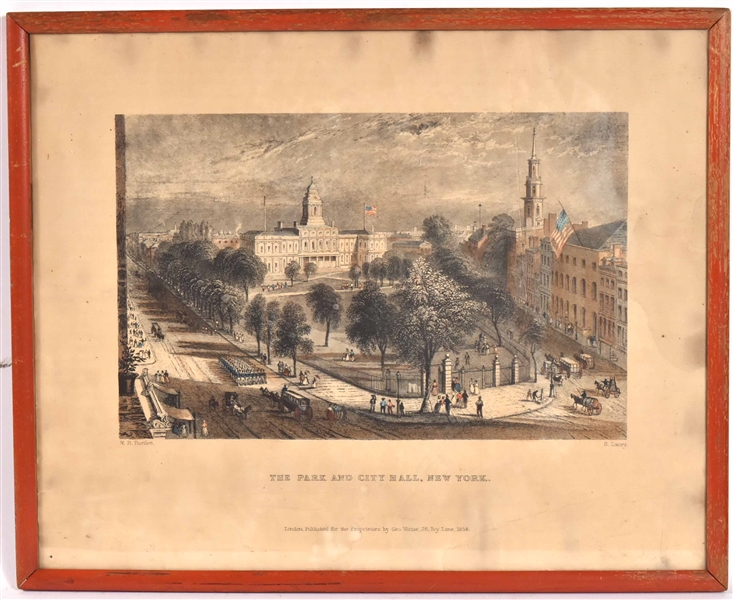Print, The Park and City Hall, New York