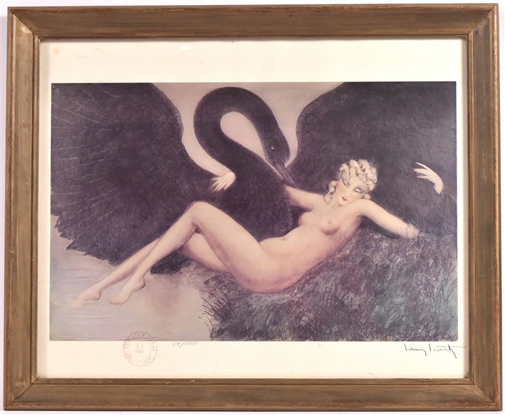 Print, "Black Swan" Louis Icart