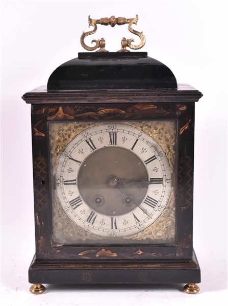 Georgian Chinoiserie Decorated Bracket Clock