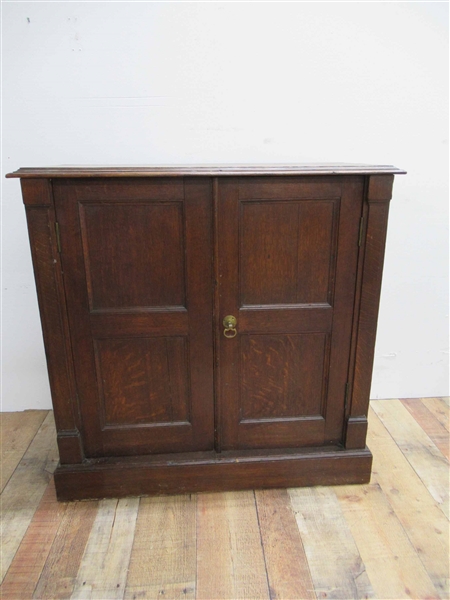 Victorian Oak and Pine Two Door Cabinet
