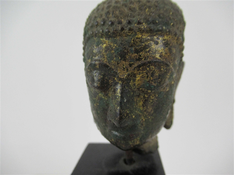 Parcel Gilt Bronze Buddha Head