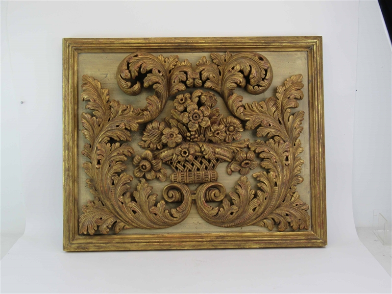 Gilt French Style Carved Wall Panel