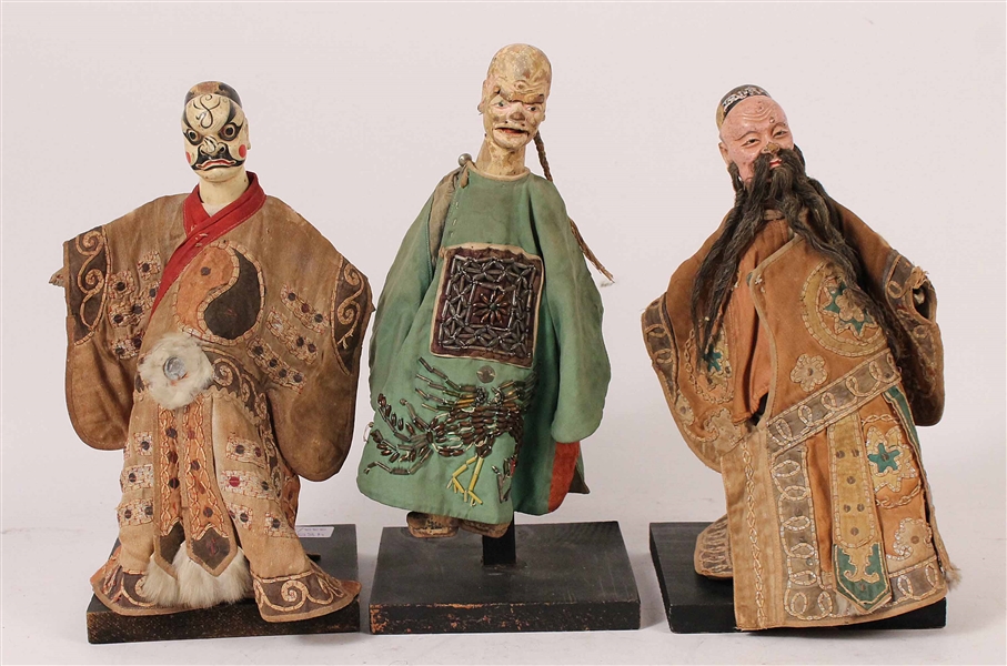 Three Chinese Opera Hand Puppets