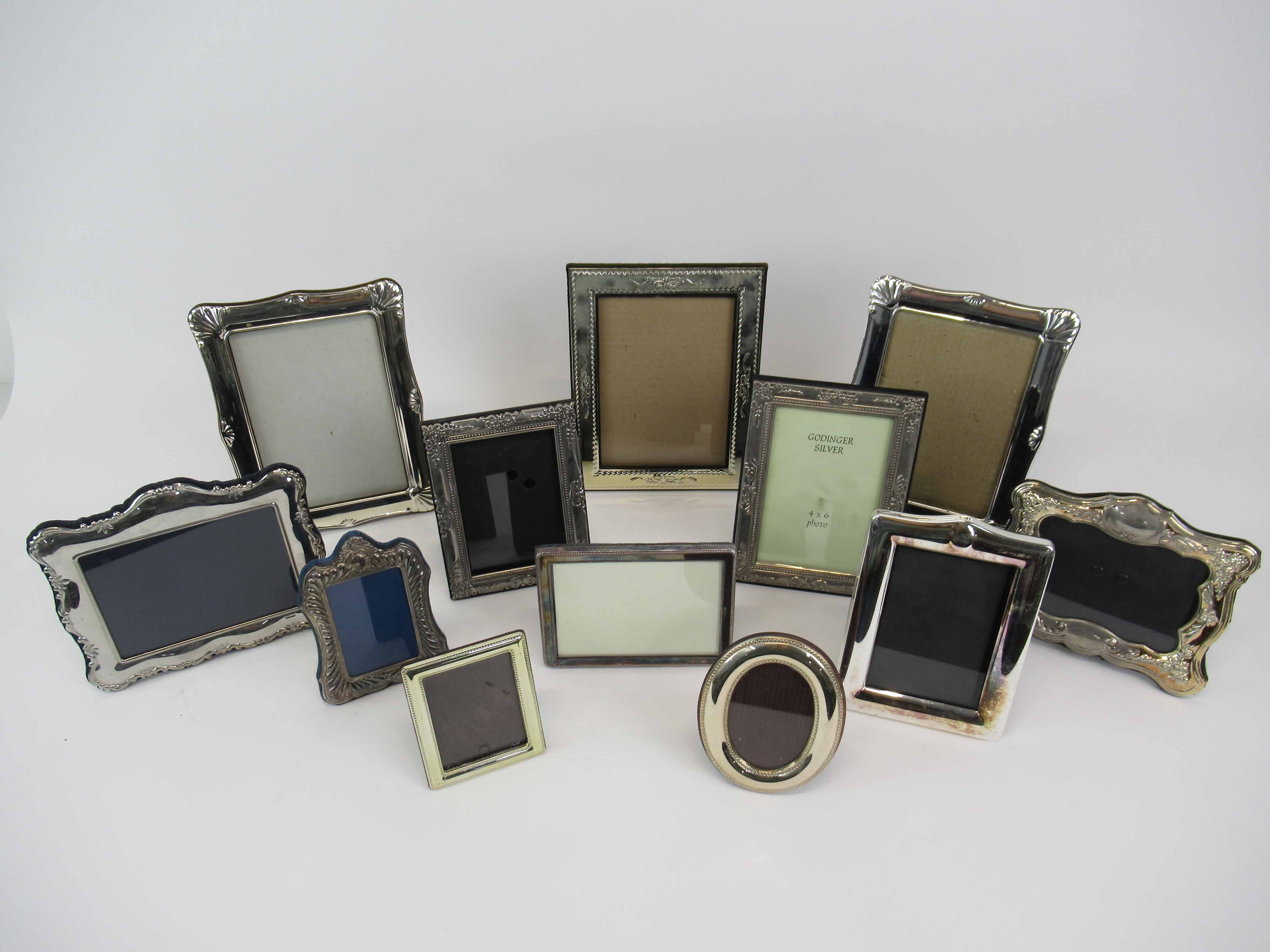 Lot Detail - Group Of Assorted Silver Plated Picture Frames