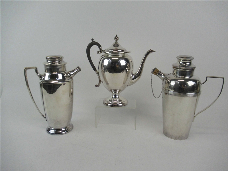 Two Silver Plated Cocktail Pitchers