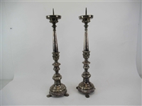 Pair of Silver Plated Pricket Sticks