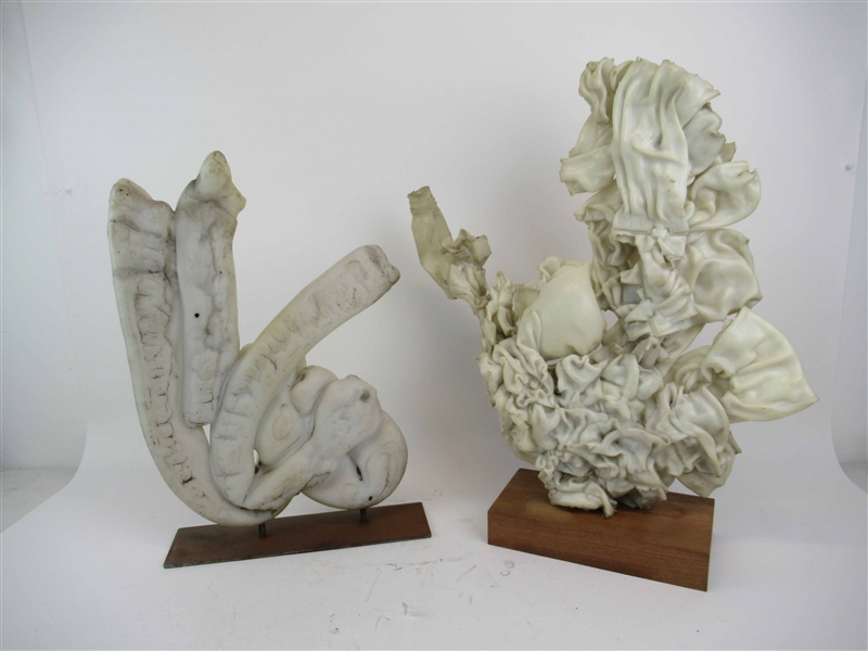 Two Modern Plastic Art Sculpture
