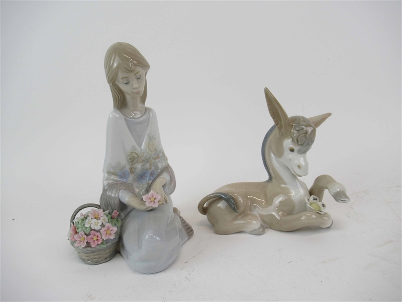 Lladro Donkey and Daisa Flower Song