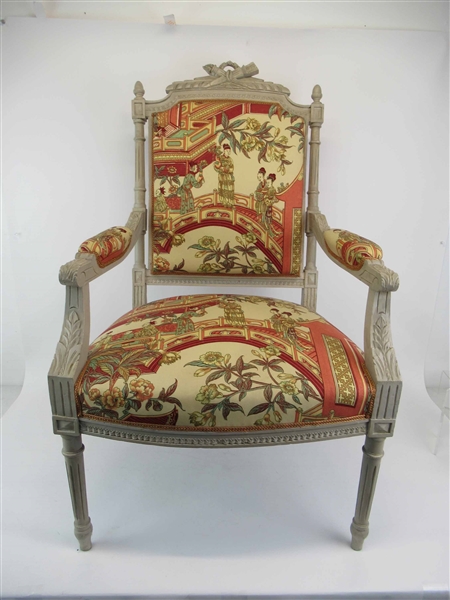Loius XVI Style Upholstered Armchair