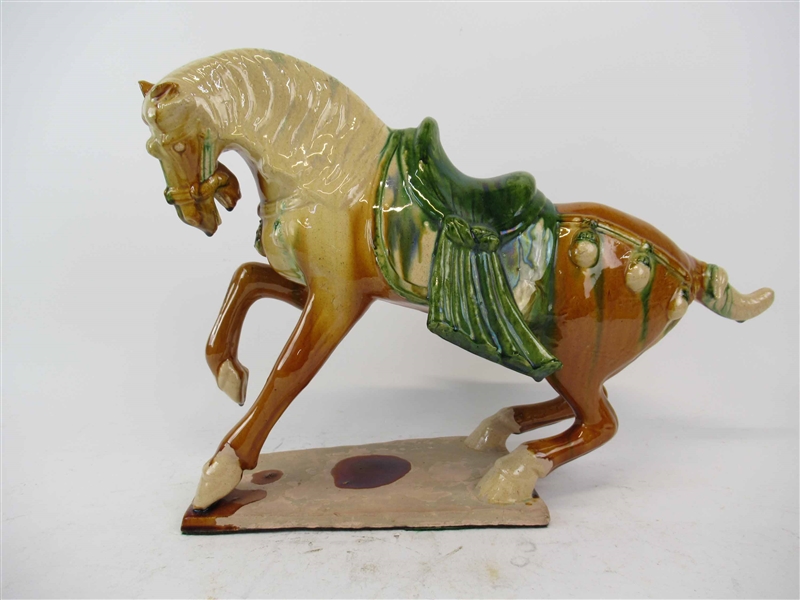 Terra Cotta Horse Sculpture