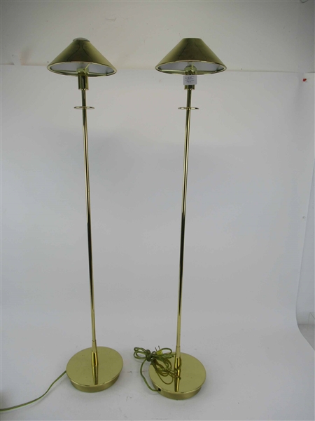 Pair of Holtkotter Leuchten Brass Floor Lamps
