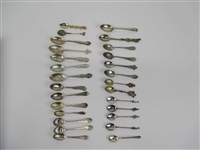 Assorted Sterling Silver & Plate Souvenir Spoons