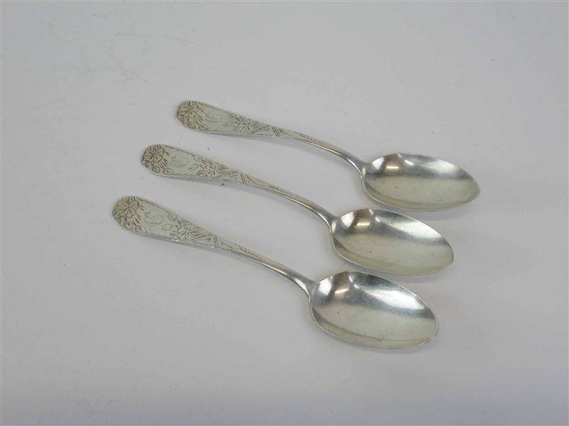 Set of Three Sterling Silver Spoons
