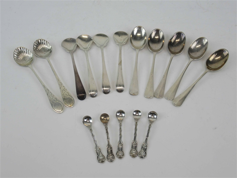 Group of Assorted English Silver Spoons
