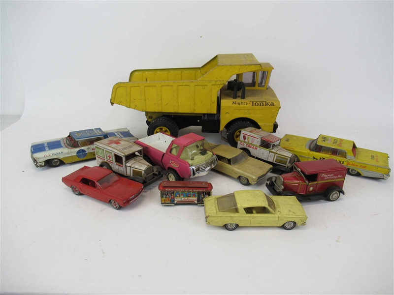Group of Assorted Toy Trucks