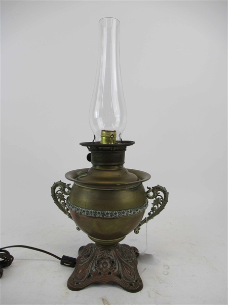 Victorian Miller Brass Table Lamp
