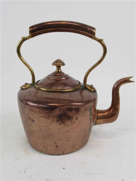 Antique Hand-Dovetailed Copper Kettle