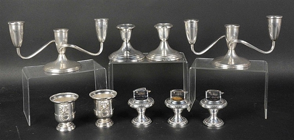 Group of Weighted Sterling Silver Articles