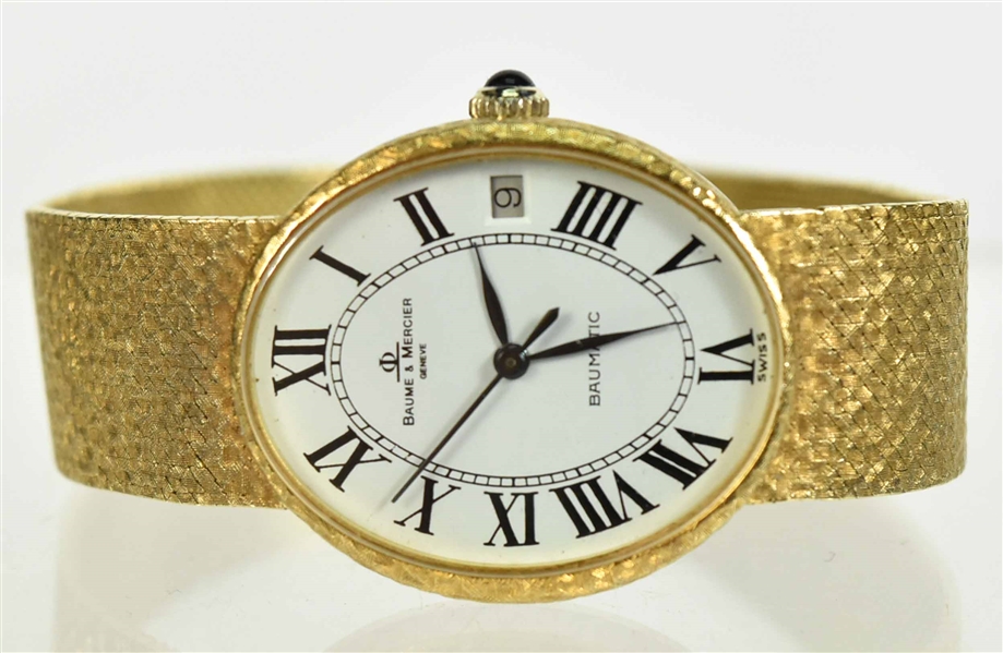 Baume & Mercier 18K Gold Bracelet Automatic Watch
