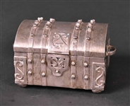 Fred Davis Mexican Sterling Silver Trunk Form Box